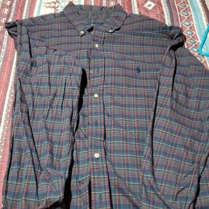 A Ralph Lauren button down 2xl shirt.